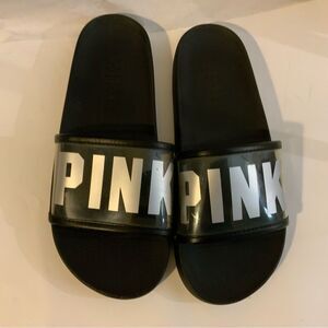 COPY - Victorias Secret Pink Black white Slides Large